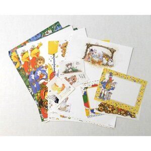Suzys Zoo Bundle 12 Sheets Paper 8.5x11 Misc Stickers 4 Frames Cute Animals